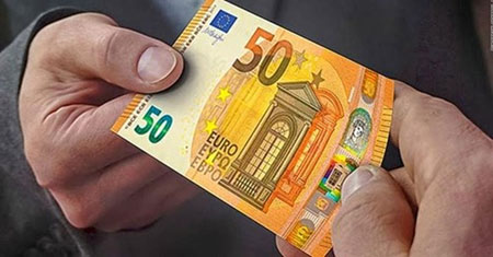 Đồng 50 euro mới chính thức lưu hành ở Eurozone từ ngày 4-4.